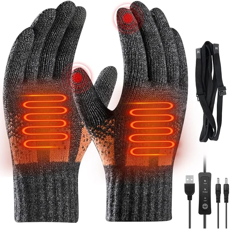 Luvas aquecidas USB, luvas para ecrãs táteis de inverno — Roupa aquecida