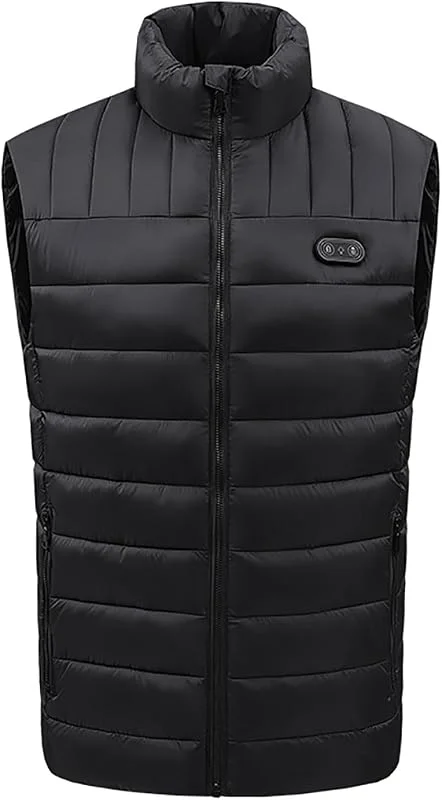 Chaleco calefaccionado para Hombre y Mujer, con 26 Almohadillas térmicas, 3 Niveles Temperatura, Chaqueta calefactable, Abrigo calefactable Invierno (03, Negro, XXL) — Cozinha e lar