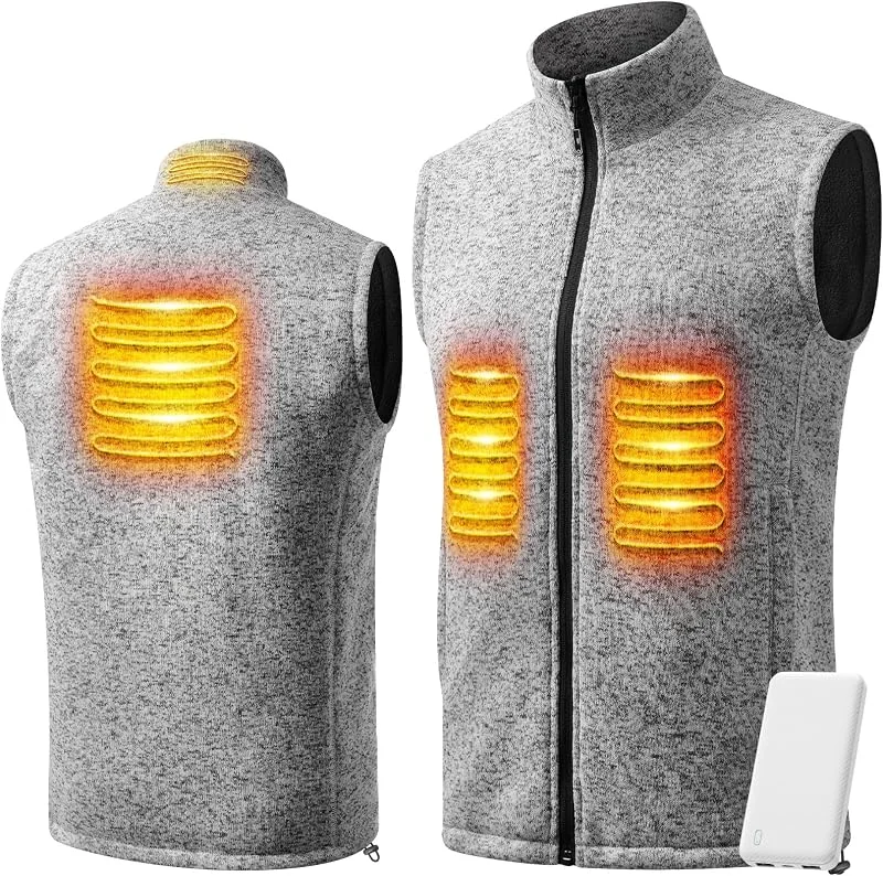 LABCOOL Chaleco Calefactable Hombre Mujer, Chaleco Termico de Polar con Batería de 10000mAh Incluida — Roupa aquecida