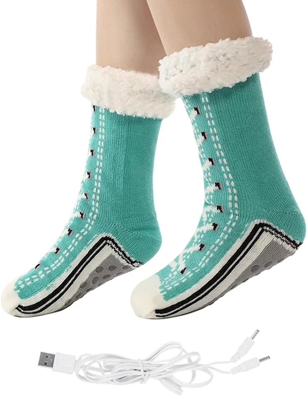 Calcetines calefactables para Hombre Calentadores De Pies para Camping — Roupa aquecida