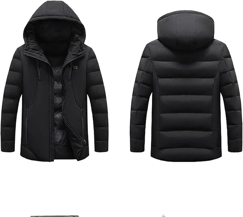 Abrigo de algodón cálido for Hombre, Chaqueta calefactora for Exteriores, Abrigo Calefactor eléctrico for Hombre, Abrigo Calefactor, Chaqueta térmica(L) — Roupa aquecida