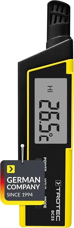 TROTEC BC25 Termohigrómetro inclui a medição da temperatura de bochorno (TB) e sensação térmica (WBGT) — Humidificador