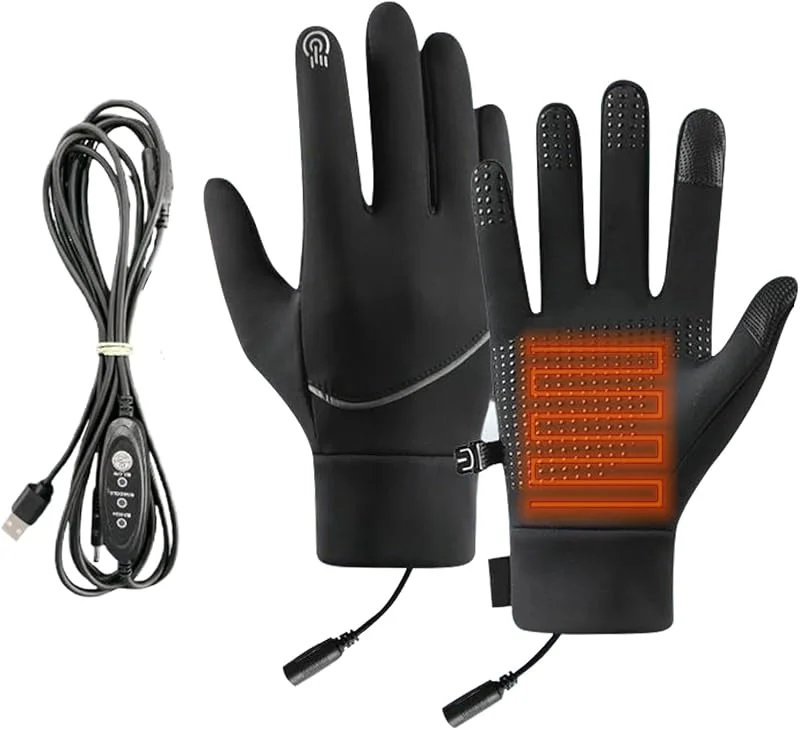 Guantes Calefactables para Mujer, Guantes Térmicos Impermeables de Invierno — Roupa aquecida