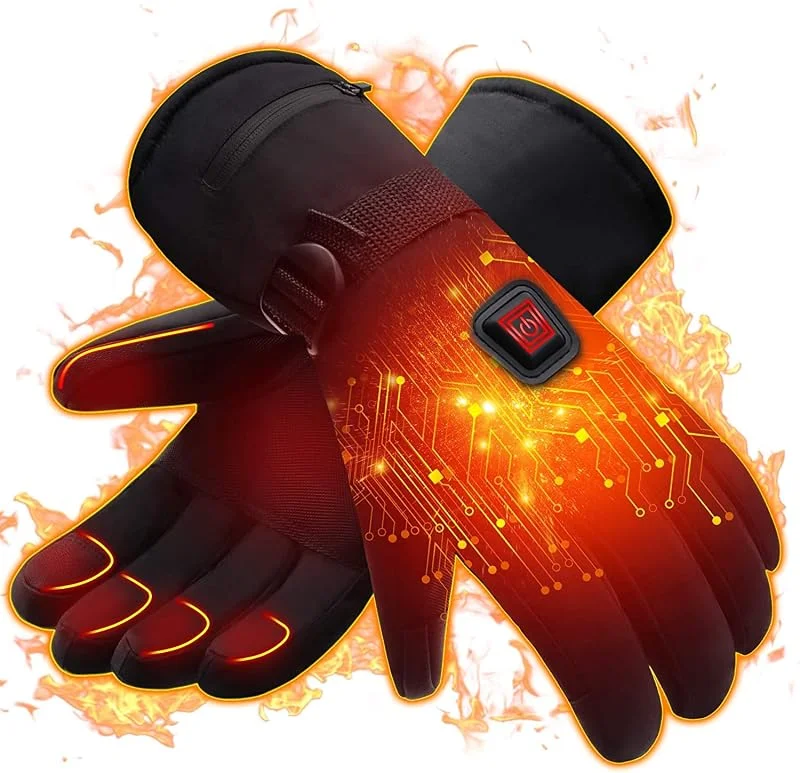 Luvas aquecidas para homem e mulher, táteis, impermeáveis, aquecedores manuais para escalada, motociclismo e esqui, 7, 4 V (4000 mAh) — Roupa aquecida