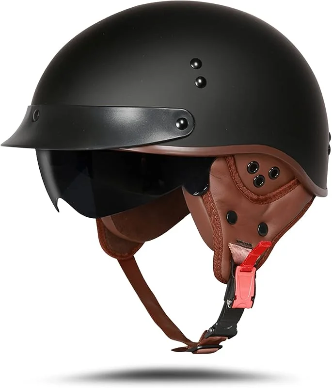 Capacete Jet com viseira, homologado Dot — Roupa aquecida