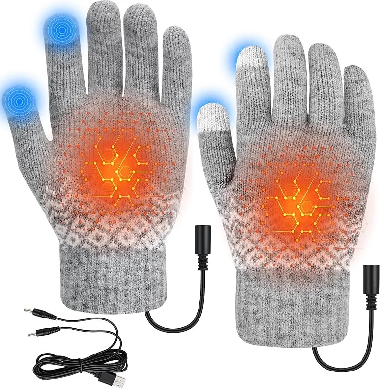 Yotako Luvas térmicas USB para homens e mulheres, aquecedores de mãos — Roupa aquecida