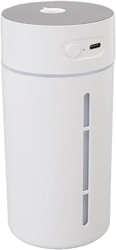 Mini humidificador de ar, 250 ml, 5 V, carregamento USB, humidificador portátil para carro, humidificador de ar para romaterapia, humidificador de ar inteligente com luz noturna para carro, camião