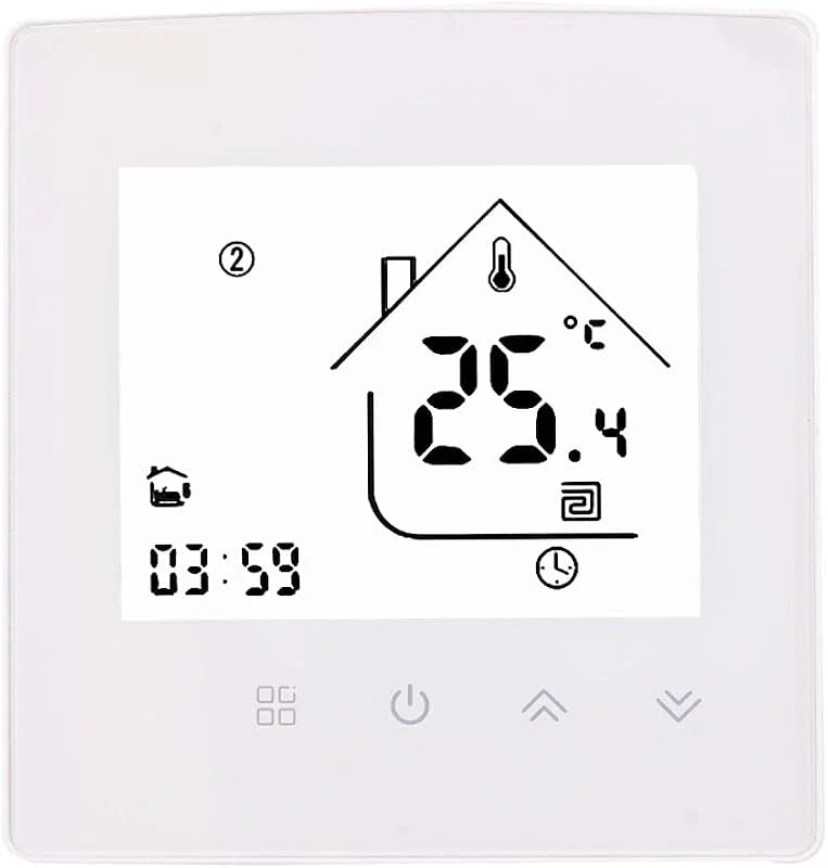Termostato de ecrã tátil elétrico, água, caldeira a gás, controlo de aquecimento, fácil instalação DIY controlador de temperatura programável (aquecimento elétrico)