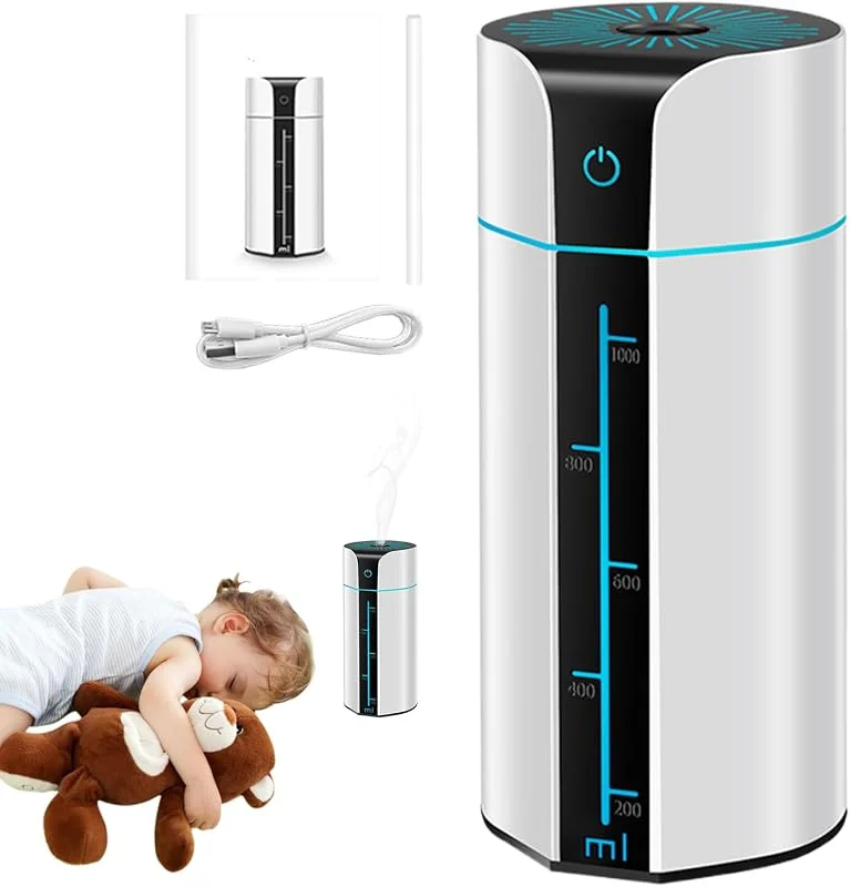 Humidificador de habitación, humidificador de gran habitación - Purificador de aire USB para gran espacio, Humidificador de aromaterapia de aromaterapia inteligente con 7 colores para sala de estar