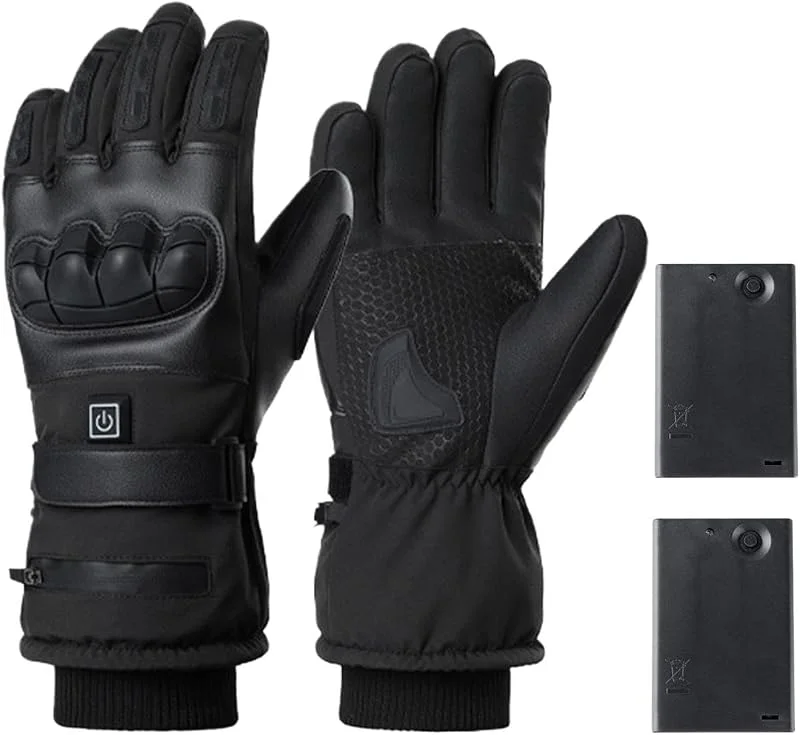 Guantes calefactados de 3 niveles de ajuste, impermeables, calentador de — Roupa aquecida