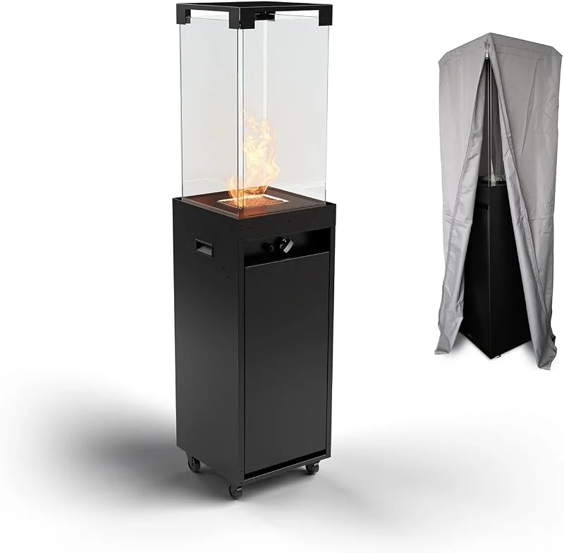 Planika Faro - Estufas de Exterior, Lareira de Jardim de Terraço, de Varanda Lareira a Gás - até 8 kW, GLP - Autonomia 55 hrs — Cozinha e lar