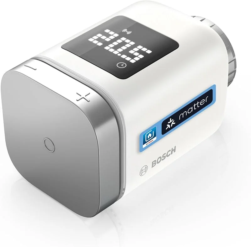 Bosch Smart Home Termostato de radiador II [M], termostato inteligente, uso flexível no sistema Bosch Smart Home ou em sistemas Matter com independência do fabricante — Aquecimento