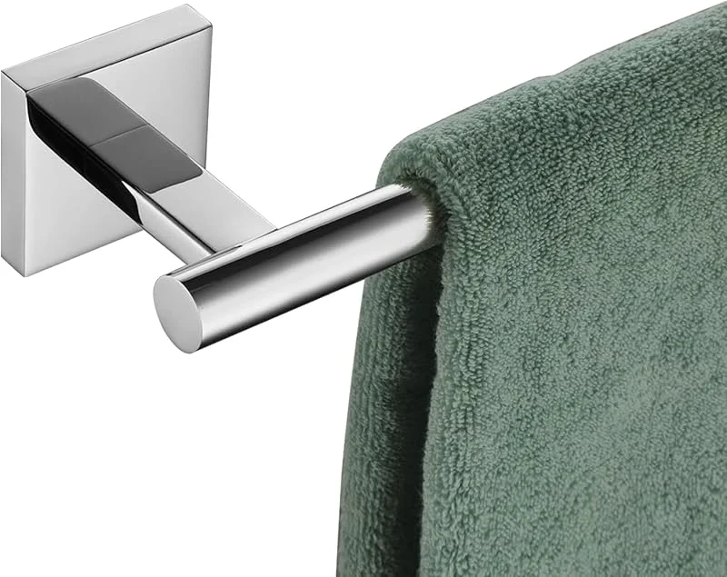 KOKOSIRI Toalheiro de casa de banho barra de toalha para casa de banho cozinha 20 polegadas suporte de colar montado na parede aço inoxidável cromado B4005CH-L20 — Aquecimento