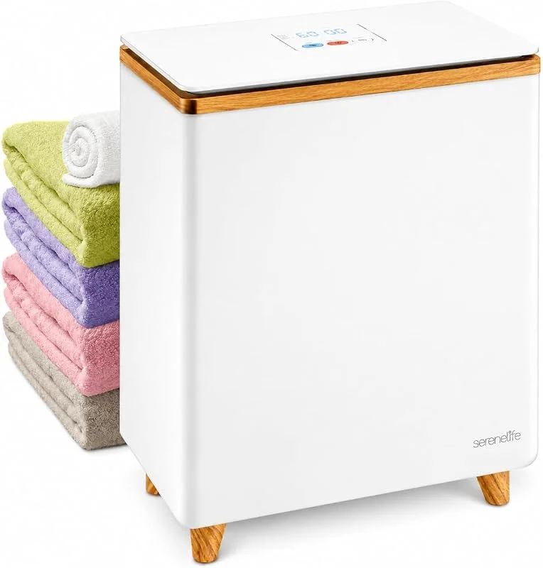 SereneLife aquecedor de toalhas retangular, Aquecedor de toalhas, Spa, Aquecedor elétrico de toalhas, Para banheiro, Desligamento automático, Portátil, Ideal para 2 toalhas grandes, Mantas, Roupões de — Aquecimento