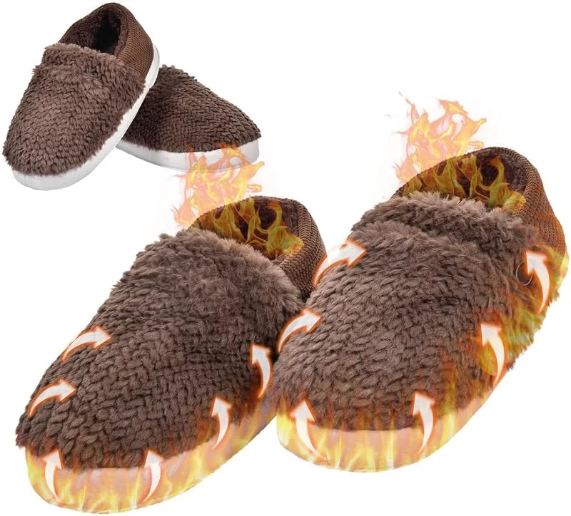 Zapatillas Casa Calefactables Botas Calefactoras Portátiles Lavables para — Aquecimento