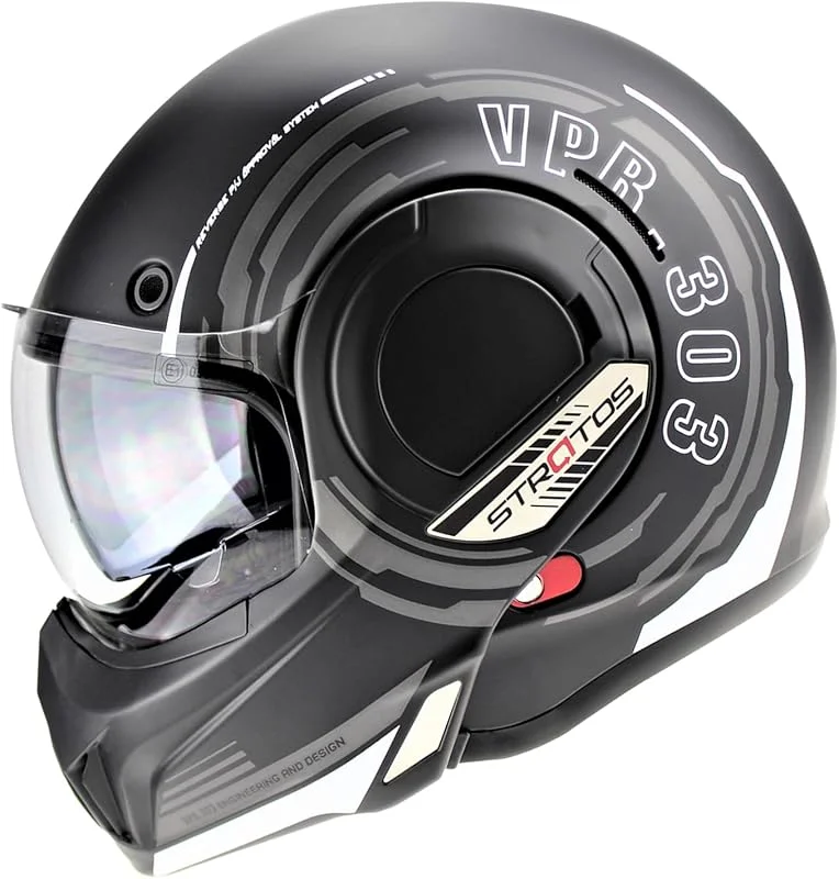 VPR F242 P, J Capacete de Motocicleta com Viseira Reversa Flip-Up - Capacete Jet Modular de Dupla Viseira para Esportes de Corrida e Turismo - Capacete de Moto Legal para Estrada ECE 22.06 Aprovado — Cozinha e lar