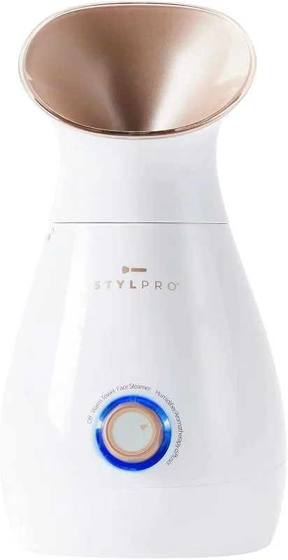 STYLPRO Vaporizador 4 em 1: vaporizador facial, difusor de aromaterapia, humidificador e aquecedor de toalhas, névoa facial iónica para limpeza profunda, luxuoso spa caseiro, elimina os poros