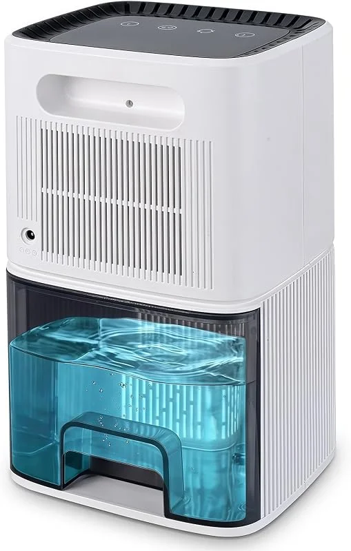 Pequeño deshumidificador, ultra silencioso y apagado automático para dormitorio, mini deshumidificadores portátiles de 1600 ml para humedad, moho, humedad en el hogar, armario, habitación