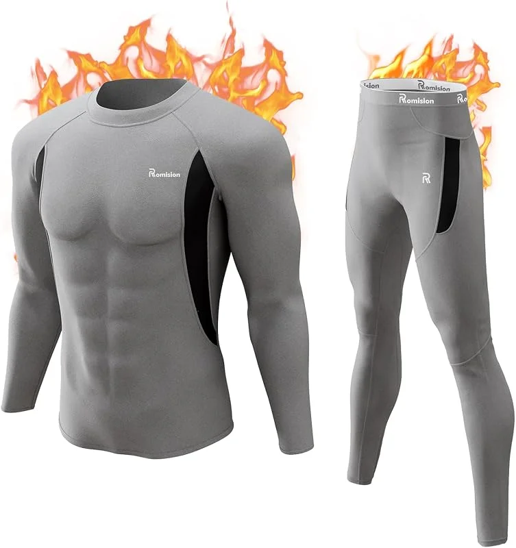 Roupa interior térmica para homem, roupa interior funcional, forro polar interior, roupa interior de esqui, conjunto de roupa interior térmica suave — Roupa aquecida