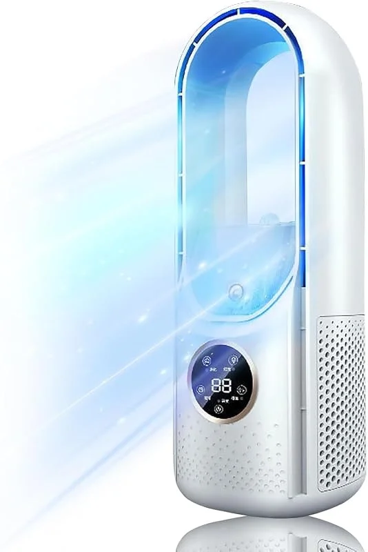 Mini ar condicionado, refrigerador de quartos, ar condicionado para campismo, três modos de ar limpo, frio, humidificação, 6 velocidades de vento, temporizador de 6 h, baixo consumo, silêncios — Humidificador