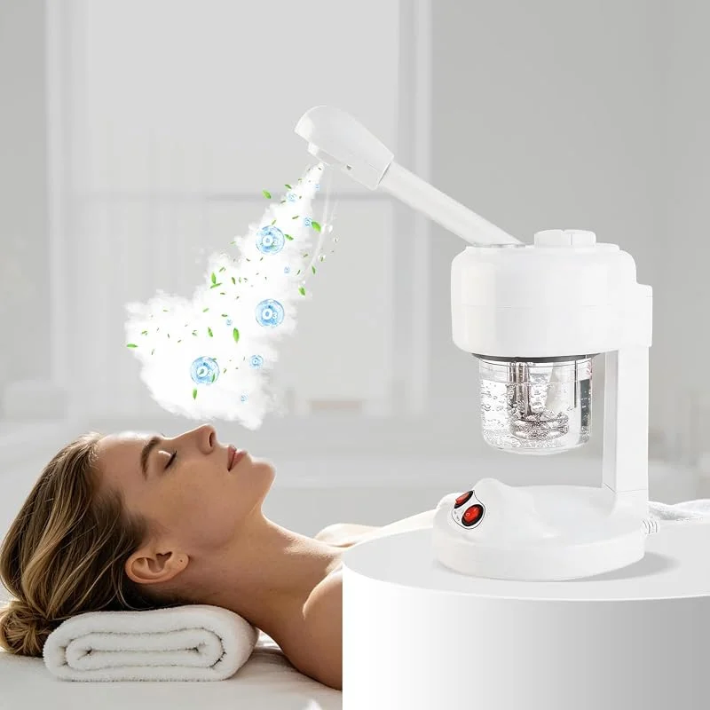 Vaporizador facial, sauna facial vapor profissional vaporizador facial portátil dispositivo de limpeza de poros para cuidados pessoais em casa ou salão de beleza (UE) — Humidificador