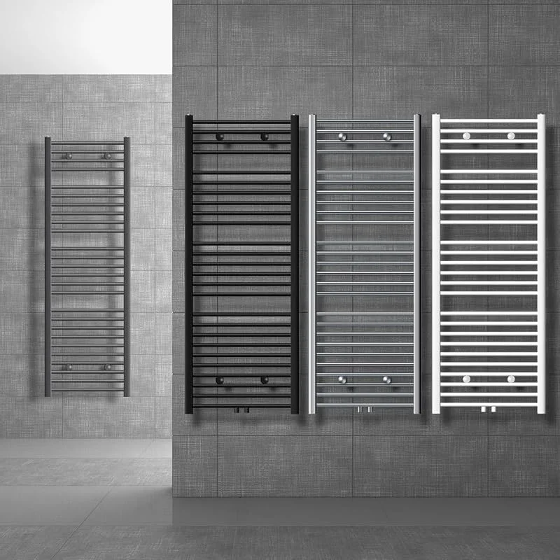 ECD Germany Radiador toalheiro Sahara - 600 x 1500 mm - Branco - Reto - Com conexão central - Radiador aquecedor secador de toalhas - Aquecedor de banheiro - Radiador estilo escada - Não elétrico — Aquecimento