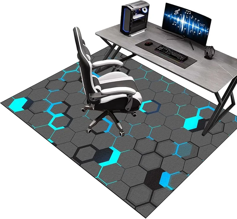 Tapete de chão Gaming escritório secretária Gamer tapete cadeira escritório Gaming 70 x 100 cm tapete protetor de chão cadeira rodas protetor de chão para cadeira de escritório tapetes de cadeiras — Aquecimento