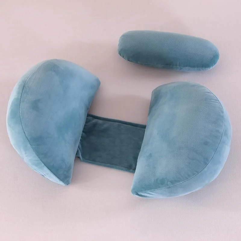 SHANNA Almofada para Grávidas Dormir, Almofada de Sono Confortável, Nova Almofada Corporal para Amamentação, Almofada de Apoio e Corpo Completo para Gravidez com Funda Extraível e Lavável (Azul) — Aquecimento