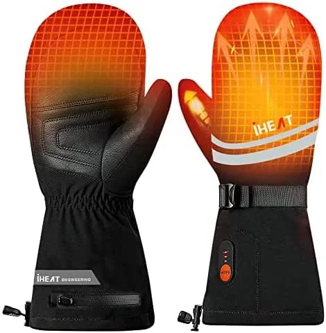 Luvas aquecidas, 7, 4 V 3000 mAh, luvas de esqui elétricas, 3 temperaturas de aquecimento, ajustáveis, impermeáveis, para ecrã tátil, luvas aquecidas para inverno, snowboard — Cozinha e lar