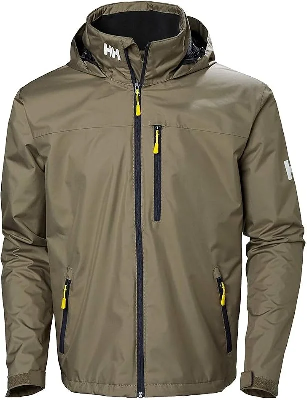 Helly Hansen Crew Hooded Waterproof Windproof Breathable Rain Coat Jacket Chaqueta impermeable con capucha, resistente al viento, transpirable Hombre (Pack de 1) — Roupa aquecida