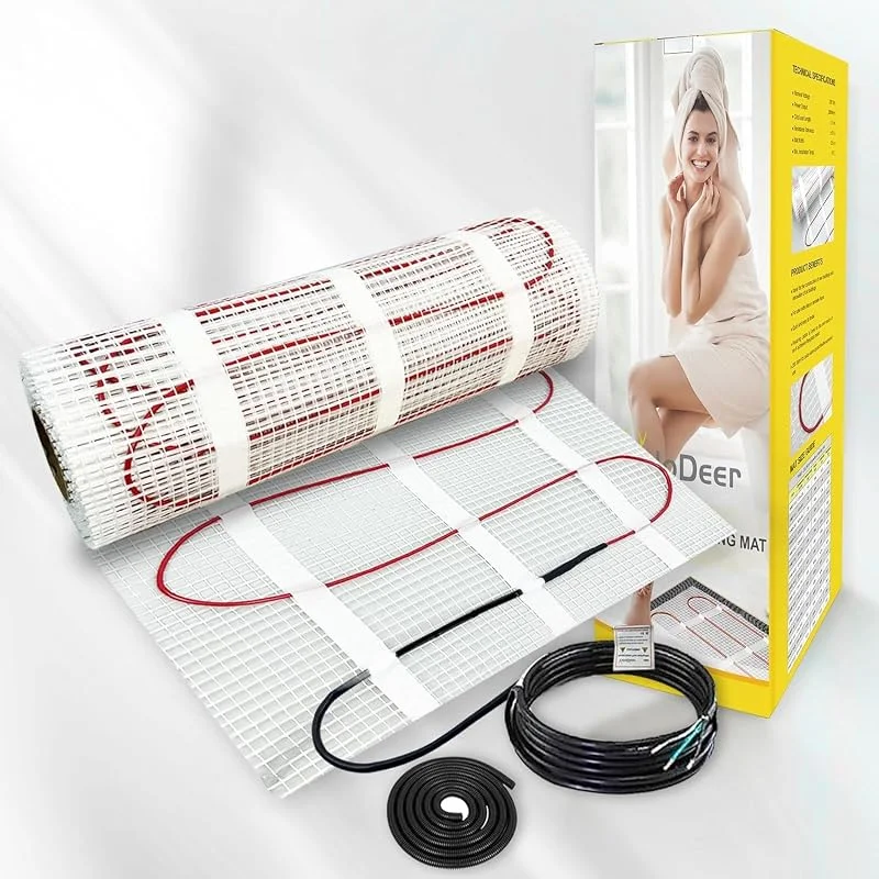 Kit elétrico de aquecimento por piso radiante de 230 V, com duto flexível de 2 m, 200 W, m², 6, 0fagor, tapete de aquecimento para azulejos, cerâmica, porcelana, piso de pedra, etc. Sistema