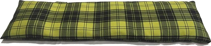 Saco térmico cervical com capa dupla 50 x 14 cm, COVERBAGBCN saco térmico cervical com ossos de cereja, quadros tartan preto e verde) — Aquecimento