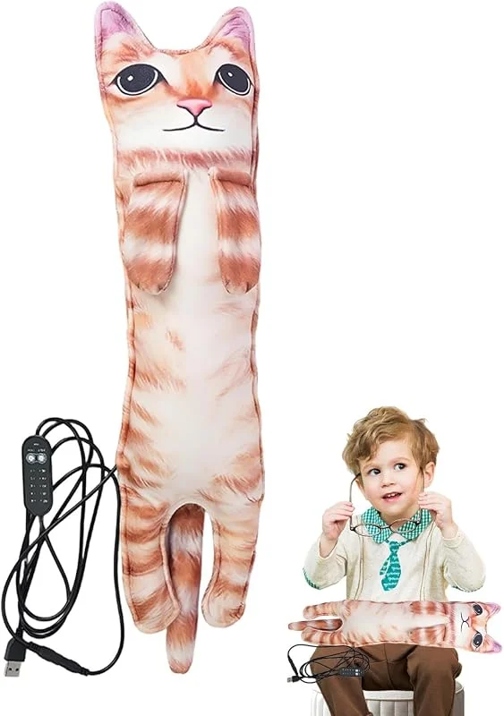 Almofada térmica para gatos para mulher, almofada elétrica macia e aconchegante, almofada térmica para menstrual, boneca térmica de pelúcia quente — Aquecimento
