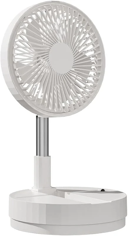 wonderlamp - Ventoinha de mesa dobrável com pensa, altura regulável 38 a 80 cm, oscilante, 4 velocidades, controlo remoto e bateria recarregável, ventilador portátil para casa — Aquecimento
