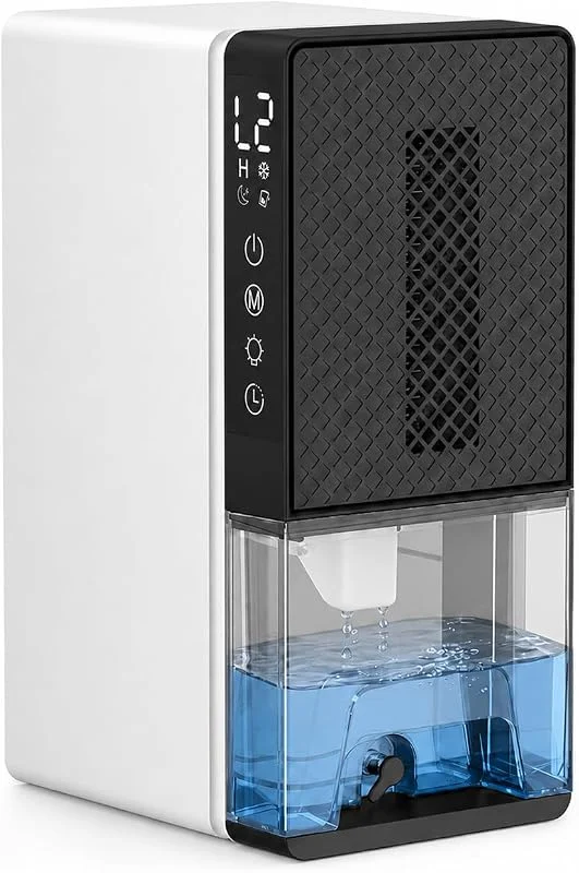 Desumidificador de ar, silencioso, 28 dB, 2, 3 l, portátil, antimofo — Humidificador