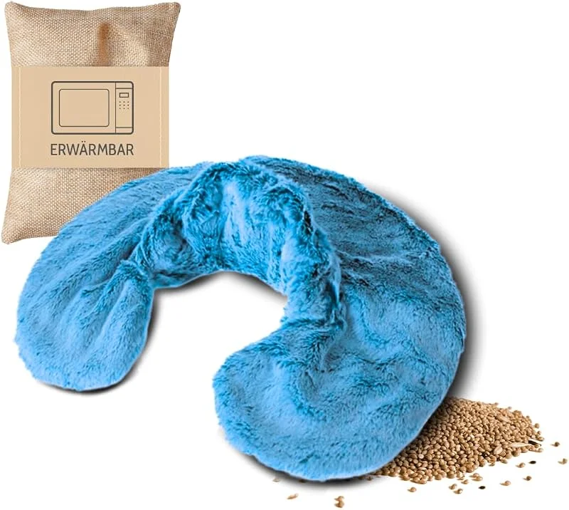 Habibi Plush Premium – 1717 Royal – Aquecedor de pescoço e ombros com almofada de grão removível, para aquecer no microondas ou forno — Aquecimento
