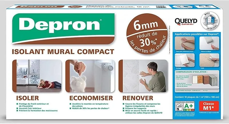 Quelyd - Isolamento de placas Depron formato G6 – Espessura 6 mm – 10 placas de 1 m2 — Aquecimento
