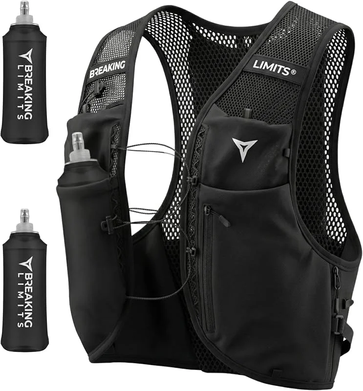Colete de corrida para homem e mulher, ultraleve, colete de corrida, com garrafa de água de 500 ml, colete de hidratação para corrida, mochila de corrida — Roupa aquecida