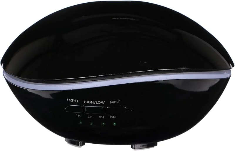 SIXTOL Stone difusor de armas com LED, cor preta brilhante, 500 ml — Humidificador