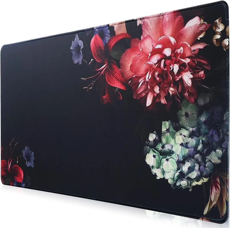 Tapete de rato para jogos, 70 x 30 cm tapete de rato de 3 mm de espessura, antiderrapante e impermeável para computador com bordas costuradas para jogos, escritório, casa - 70 x 30 Hua — Aquecimento