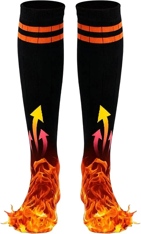 Calcetines Calefactables Larga Duración Lavables Calentador Térmico Adultos — Roupa aquecida