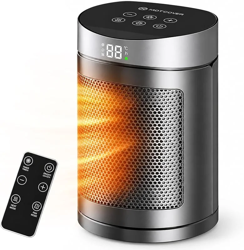 Aquecedor cerâmico PTC 1500 W, termostato, proteção contra queda — Aquecimento