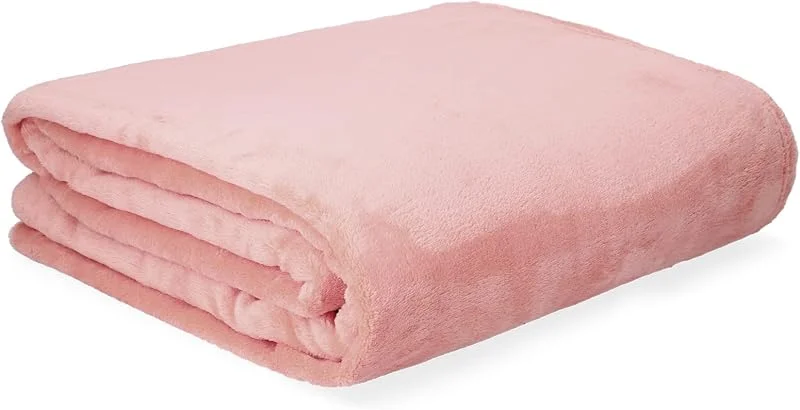 HOMLA Cobertor de forro polar, macio e quente, para sofá, cama, manta para sofá e cama, fácil de limpar, 150 x 200 cm, cor rosa — Aquecimento