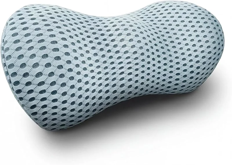 Almofada lombar ergonómica de espuma viscoelástico almofadas de apoio almofada lombar para apoio encosto cadeira escritório carro cama e sofá alívio da dor (azul) — Aquecimento