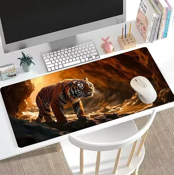 Alfombrilla de Ratón para Juegos Animal Alfombrilla Ratón XXL 1000x500x3mm Protector Alfombrilla Escritorio Tigre Mouse Pad de Alta Precisión, Alfombrilla Raton Impermeable, Duradera, Regalo W5-635 — Aquecimento