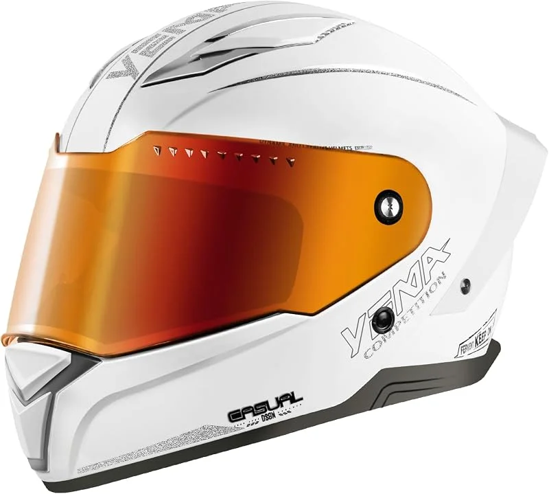 YEMA YM-850 Capacete integral para moto, capacete integral, capacete integral para mulher, homem e adulto — Roupa aquecida
