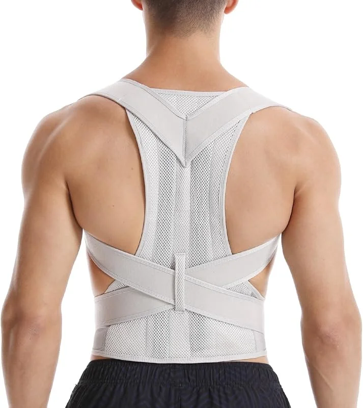 Tamanhos grandes XS-5XL corretor de postura ajustável faixa lombar mulheres e homens cinto de suporte lombar completo alisador de ombros para alívio da dor nas costas (XS) — Roupa aquecida