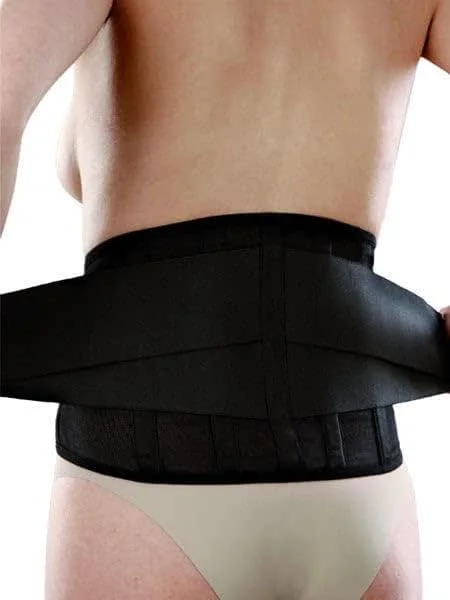 Faixa lombar de neoprene reforçada Art. 3081 cor preta tamanho X L 95-104 cm — Roupa aquecida