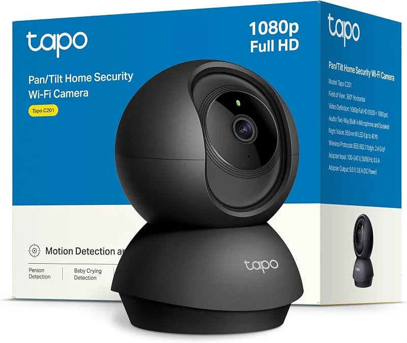 Tapo C201 - Câmara vigilância WiFi interior, 1080p, 360°, visão noturna — Humidificador