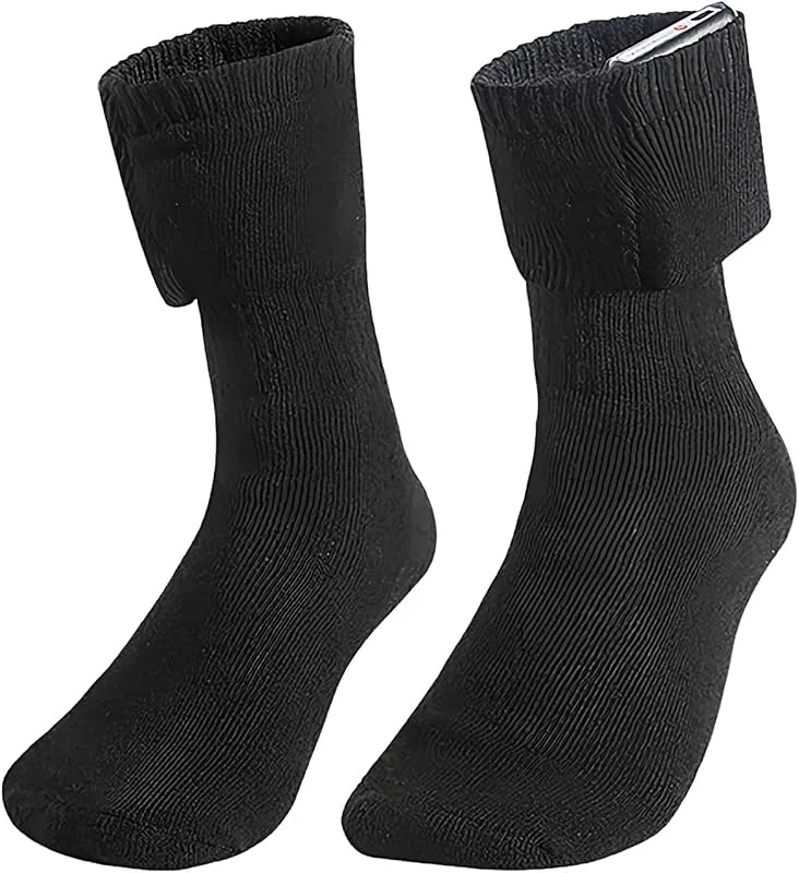 Calcetines calefactores para hombre, Calentador de pies recargable — Roupa aquecida